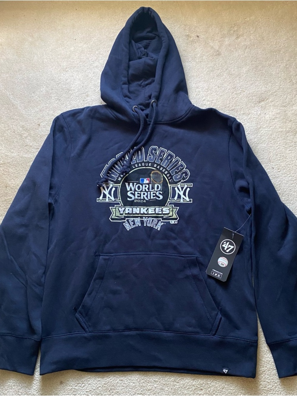 '47 Brand New York Yankees 2024 World Series Champions Men's Med Sweatshirt RARE
